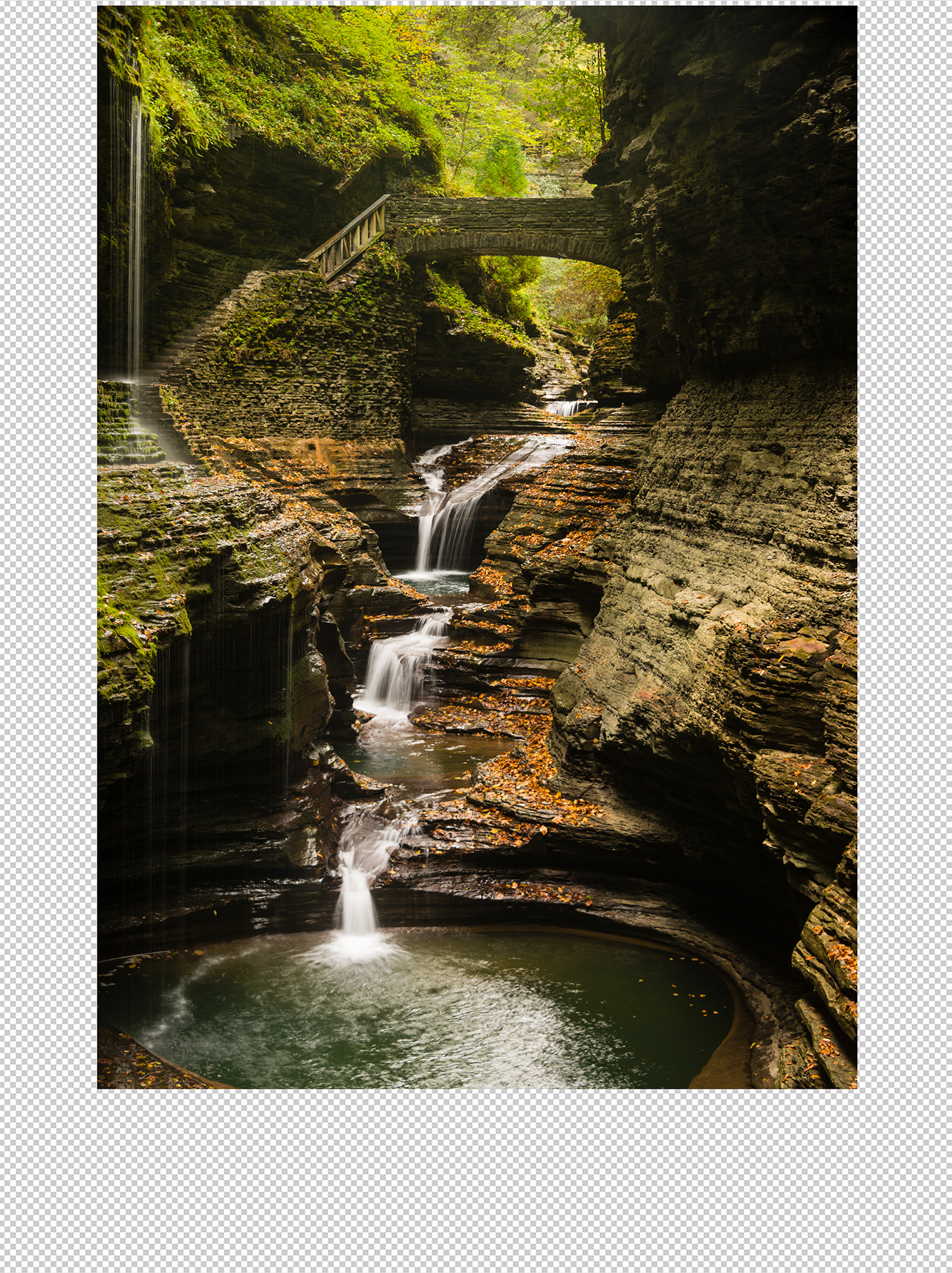 Gorge trail through Watkins Glen State Park in upstate New York.