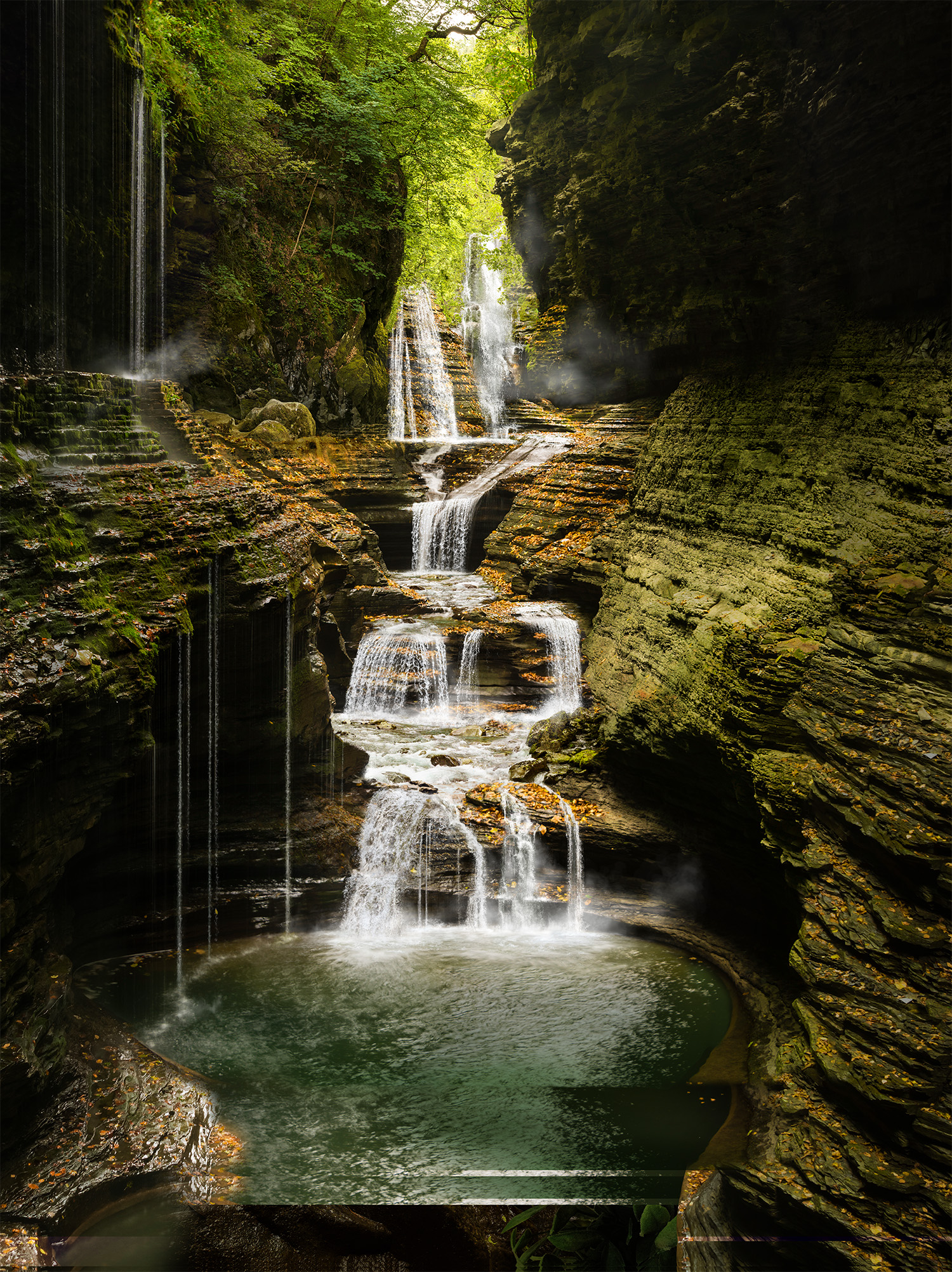 Gorge trail through Watkins Glen State Park in upstate New York.